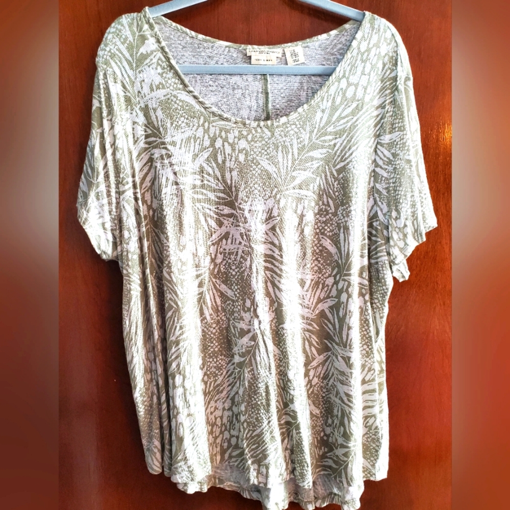 EC Christian Siriano 2X Linen Jungle T-shirt
